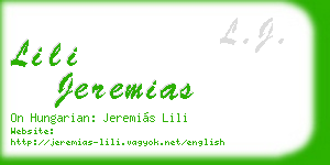 lili jeremias business card