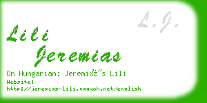 lili jeremias business card